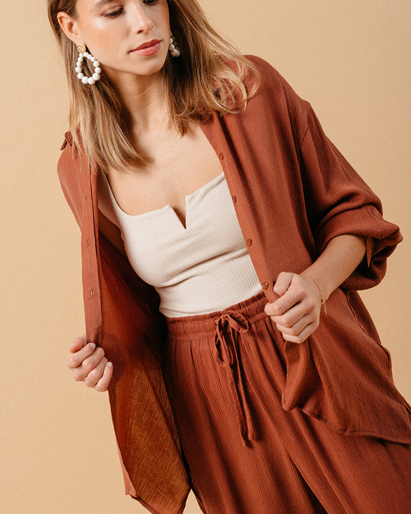 MARKET / CHEMISE MARRON