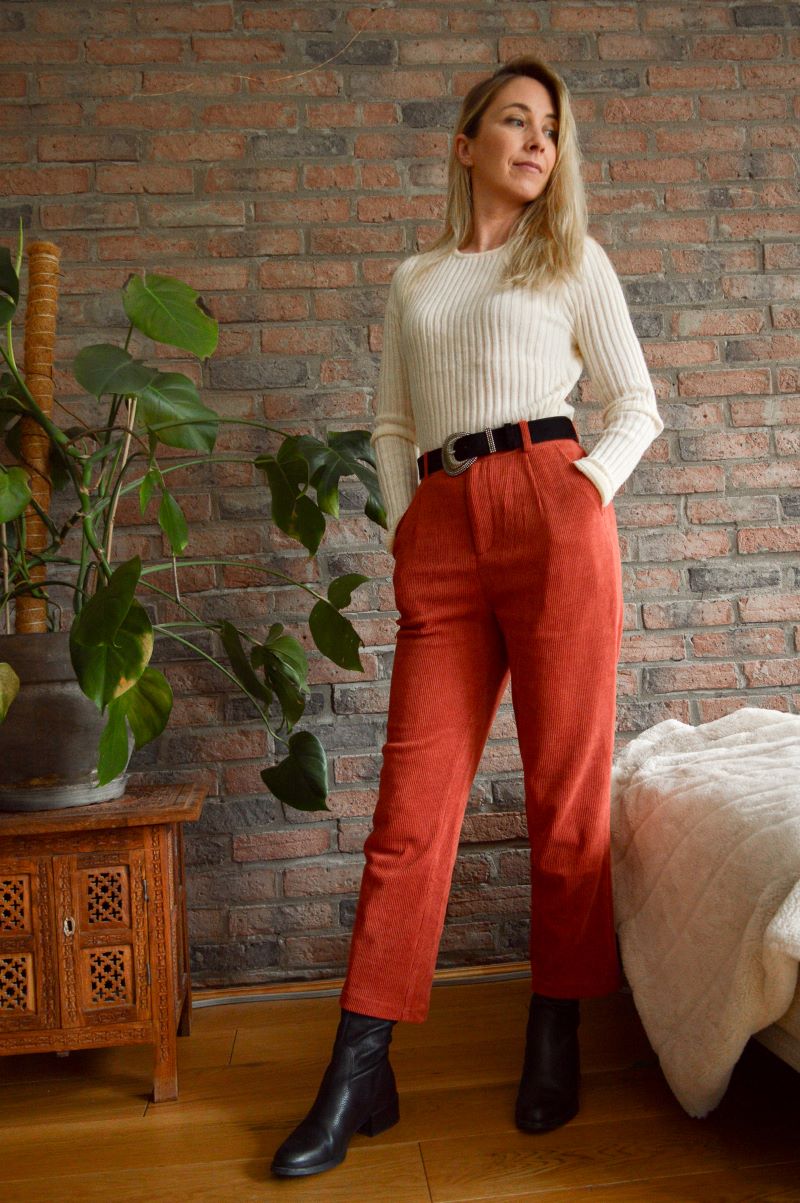 Top maille fine blanc cassé